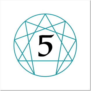 Enneagram Five - The Investigator (Number Only) Posters and Art